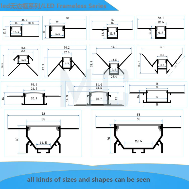 Alloy Spring Ceiling Recessed Aluminum Profile Led Strip Light,Flush Mount Channel Led Lights Led Profile