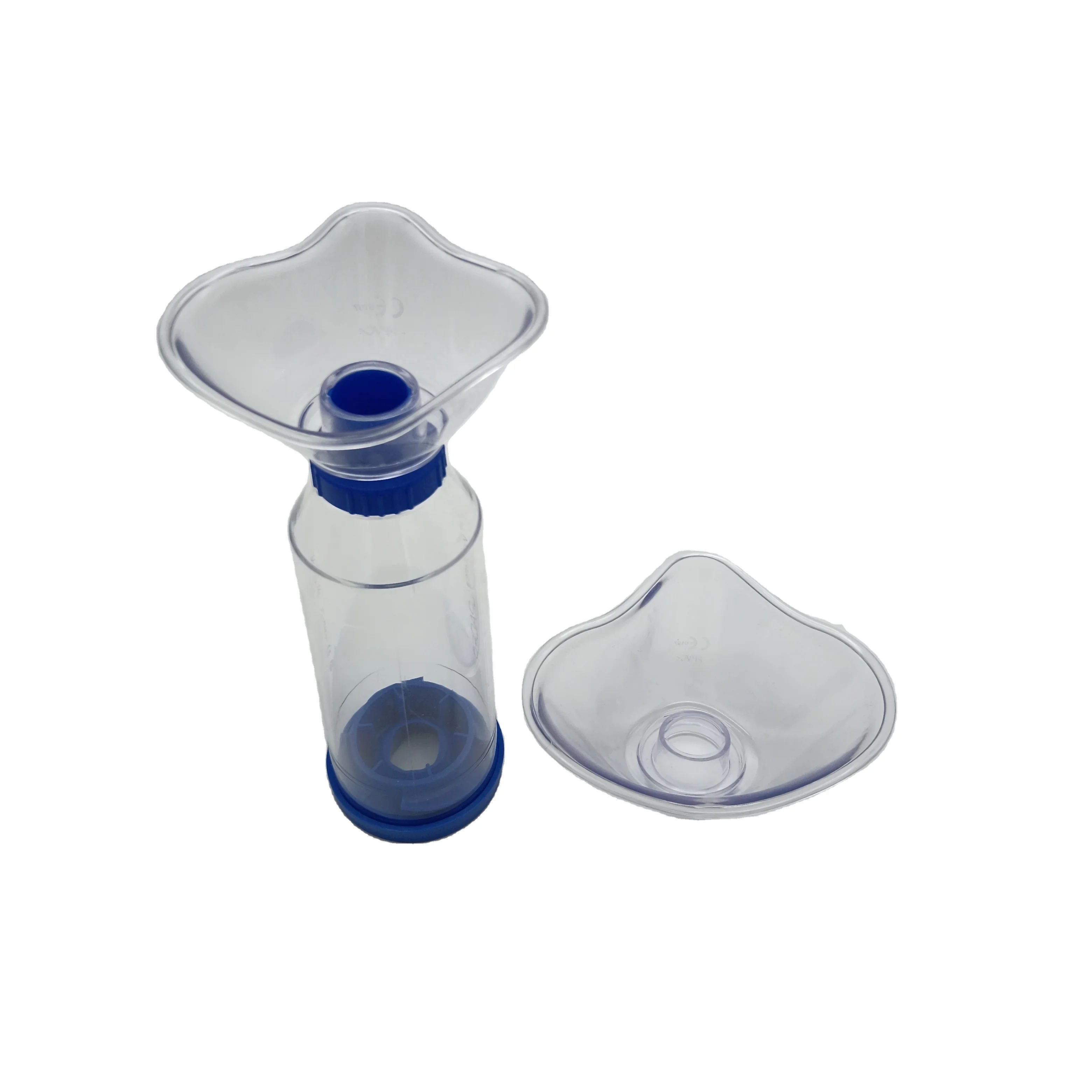 kaiyi 220ml blue adult children medical device PS PP aero spacer compact asthma inhaler holding silicon aerosol chamber