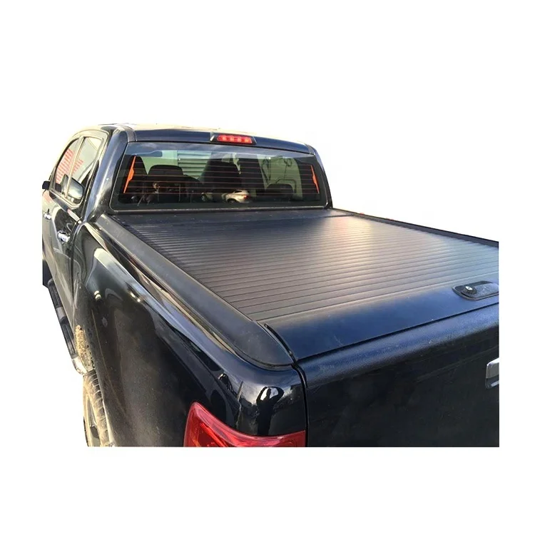 Retractable Tonneau  Cover 4X4 Aluminum Roller Lid With Lock for Navara NP300 double cab pick up car