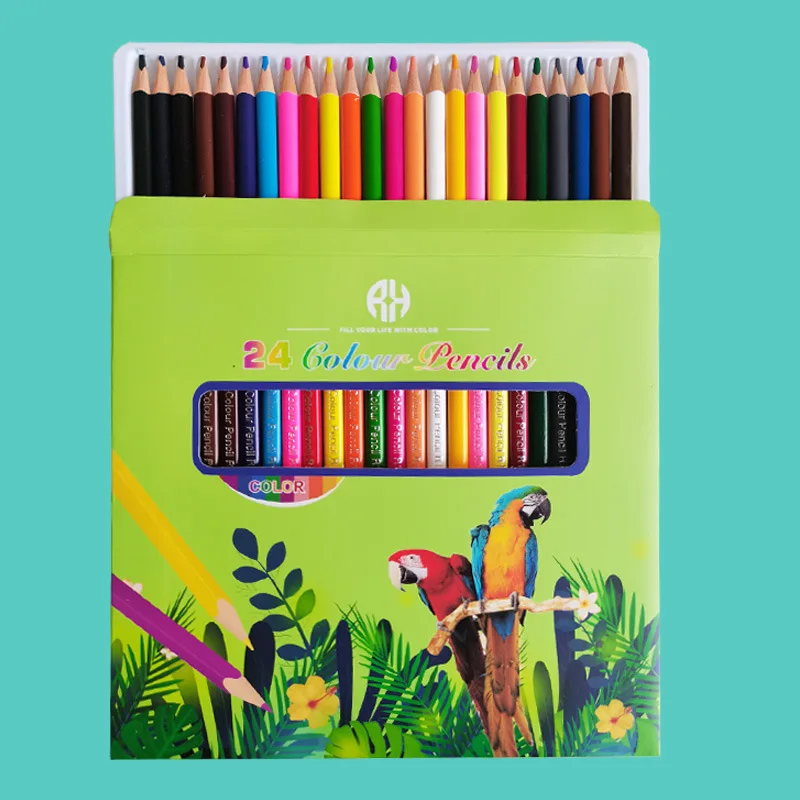 Economic 12 color pencil art artist school students supply wood pencils set kids boxes of colored pencils