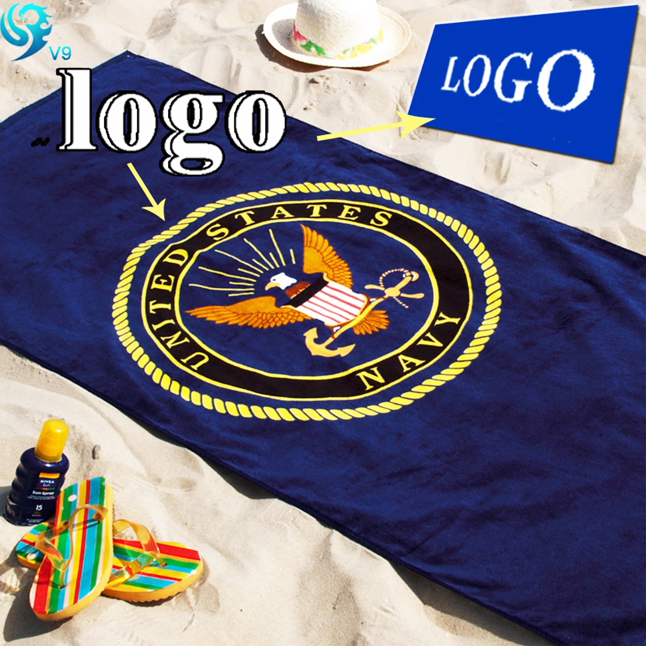 Free Design Custom Beachtowel Beach Towel With Logo Custom Print Fast Shipping Summer Large Beach Towel Microfiber