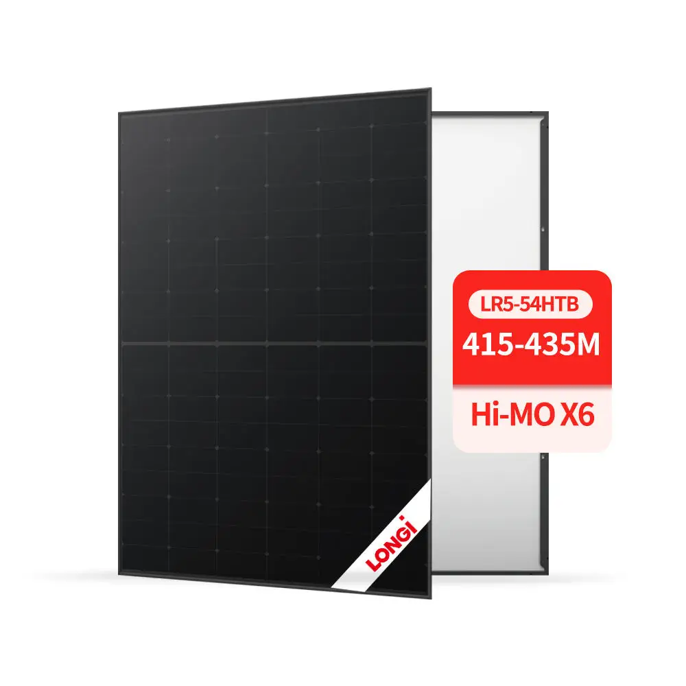 LONGi Solar Panels Hi Mo X6 Explorer Half Cell Technology LR5-54HTB-430M Full Black 420W 425W 430W 435W Solar Module