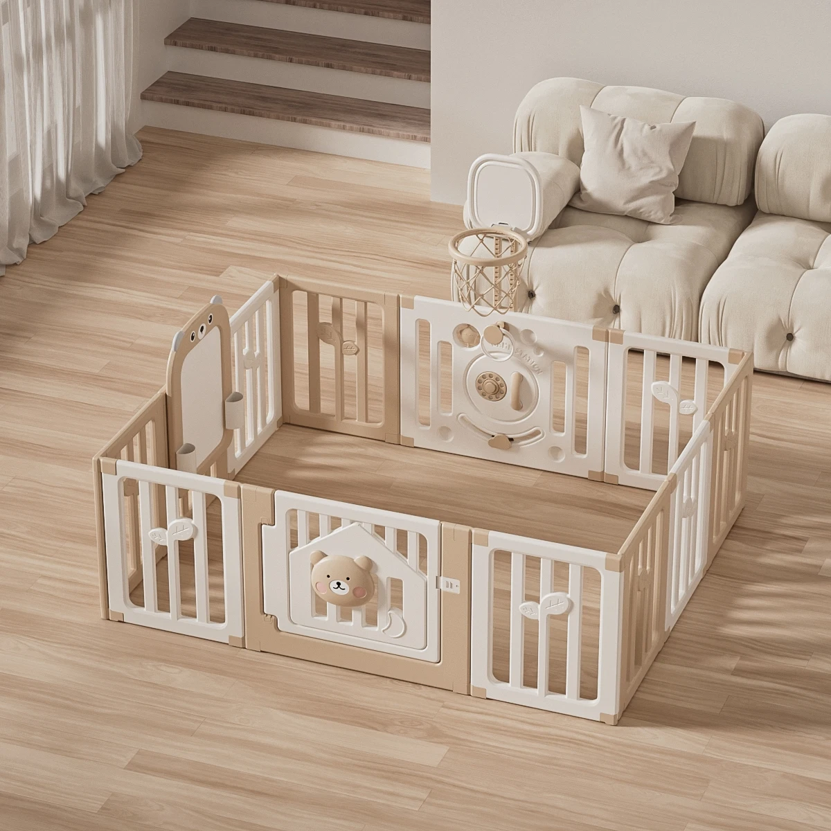 Baby Playpen Multi-Combination Toddler Play Yard Indoor Foldable Game Play Yard Safety Plastic Fence For Children