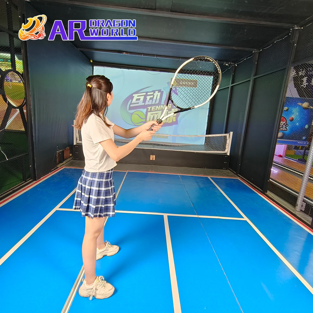 Amusement park sports simulator interactive somatosensory fitness game tennis training game machine