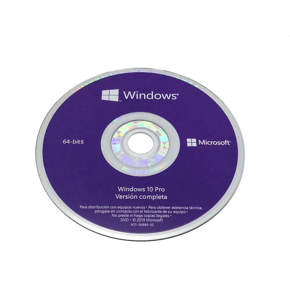 Оригинальный Microsoft Windows 10 профессиональный 64 бит DVD английский срок службы полезный Win