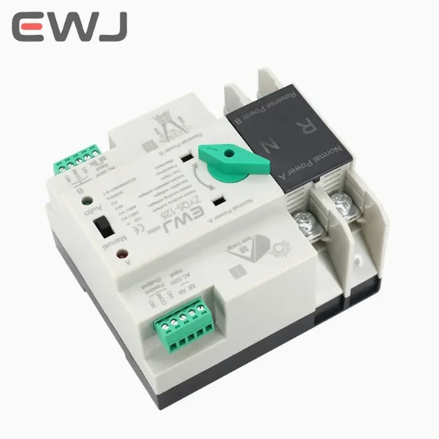 3-фазный автоматический переключатель DIN Rail Dual Power переключения генератора 63A с огнестойкой защитой