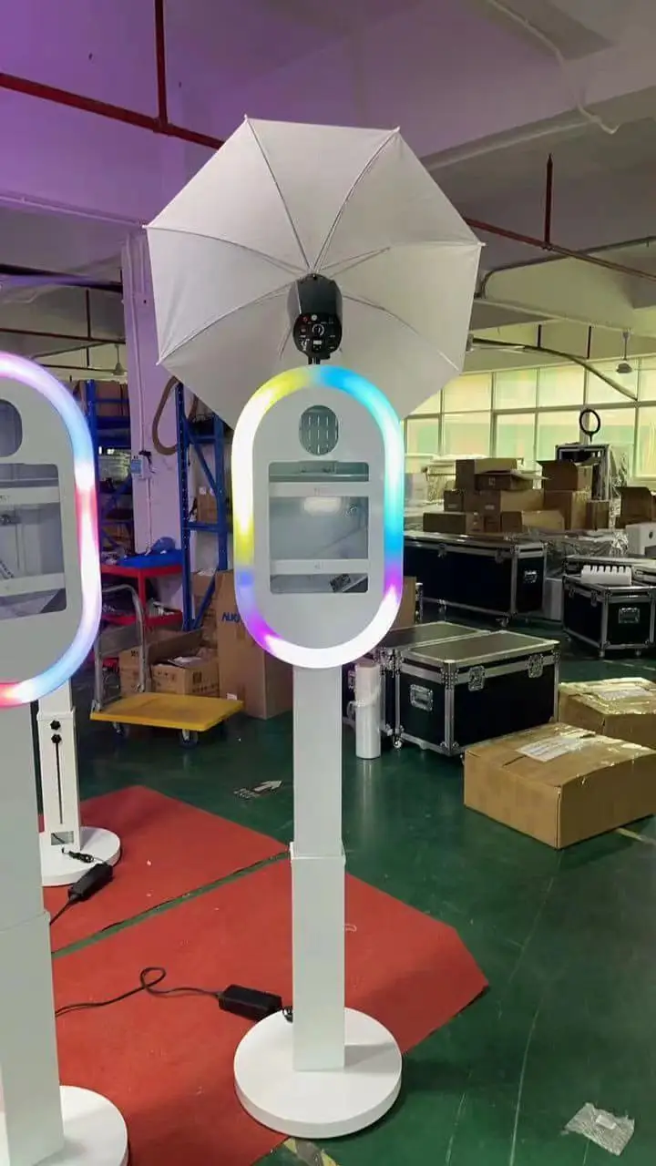 Hot Sale Lifting Elliptical iPad Photo Booth Stand Portable Photo Booth Suitable for Weddings and Parties mirror photo booth