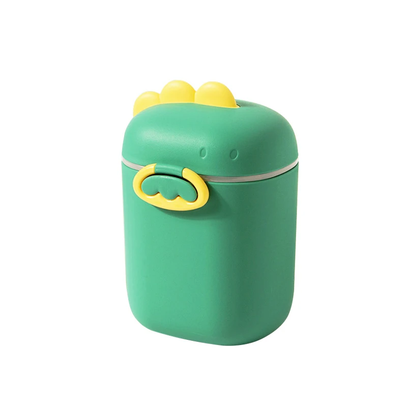 Large capacity cartoon dinosaur shaped cute baby milk powder box silicone baby bottle milk storage tank milk powder box