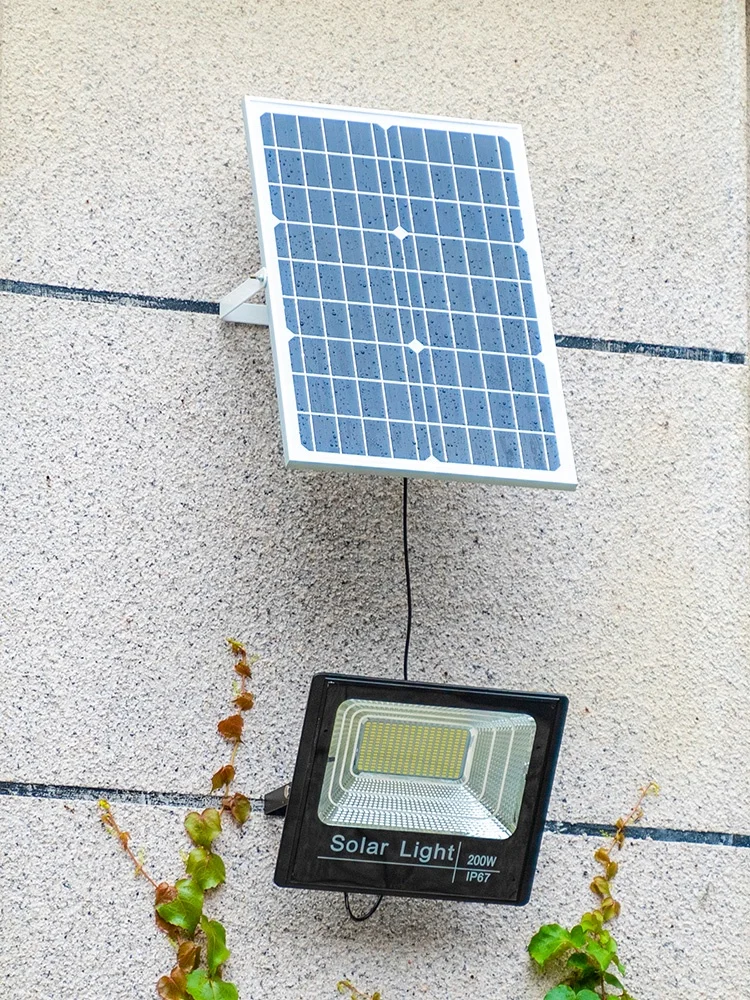 Waterproof Ip67 Remote Control ABS 25w 40w 60w 100w 200w LED Solar Flood Light