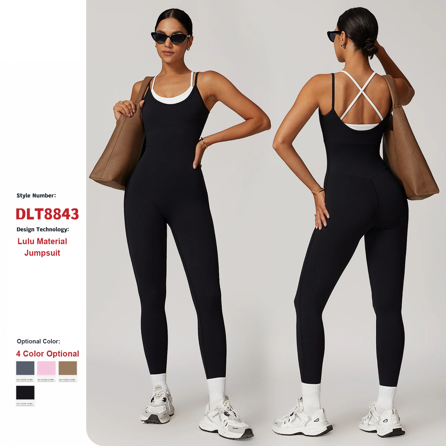 Wholesale Custom Logo Sportswear Sling Sports Bodysuit One Piece Yoga Suit Backless Outdoor Gym Fitness Jumpsuit For Women