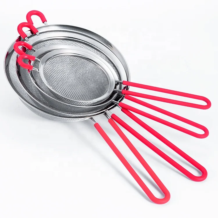 Oil Strainer Net Spoon Slotted Skimmer Metal Stainless Steel Kitchen Basket Colander Filter Spoon