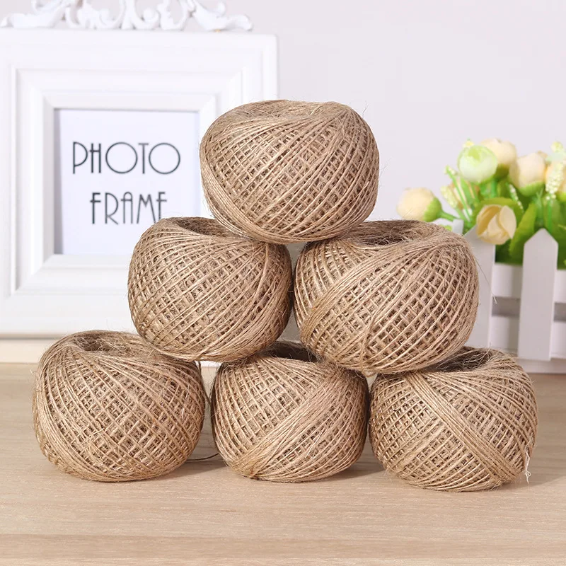 Wholesale hemp rope handmade DIY bundled packaging single strand hemp rope 1mm100m hemp rope vintage accessories