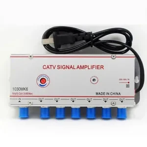 1030MK6 CATV Signal Amplifier TV Signal Amp 1 IN 6 OUT 30DB For Digital TV