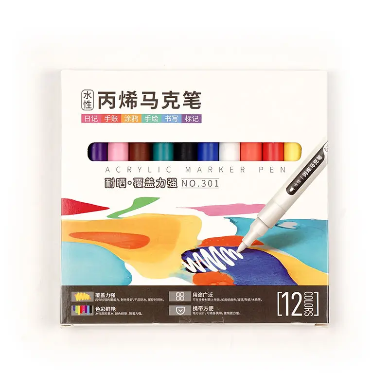 80colors Writing Acrylic Markers Pen Gift Set Art Twin Markers Pen Double Ended Art Dual Tips Acrylic Marker
