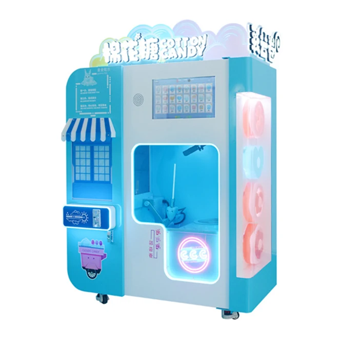 Full automatic cotton candy machine cotton candy floss vending machine automatic cotton candy vending machine
