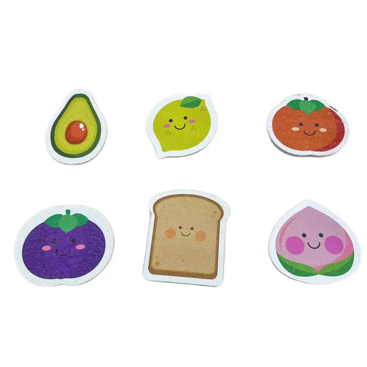 Wholesale Fun Cartoon Dish Washing Kitchen Sponge Fruit Shape Cleaning Sponge