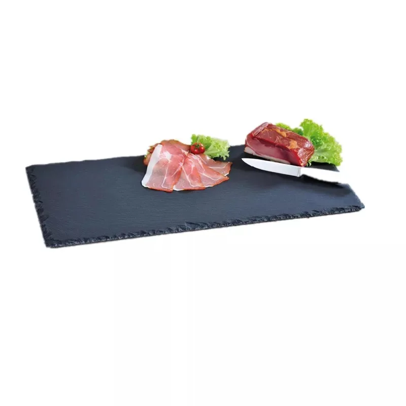 35x20cm Natural Edge Rectangle Slate Plate slate tray slate cheese board*