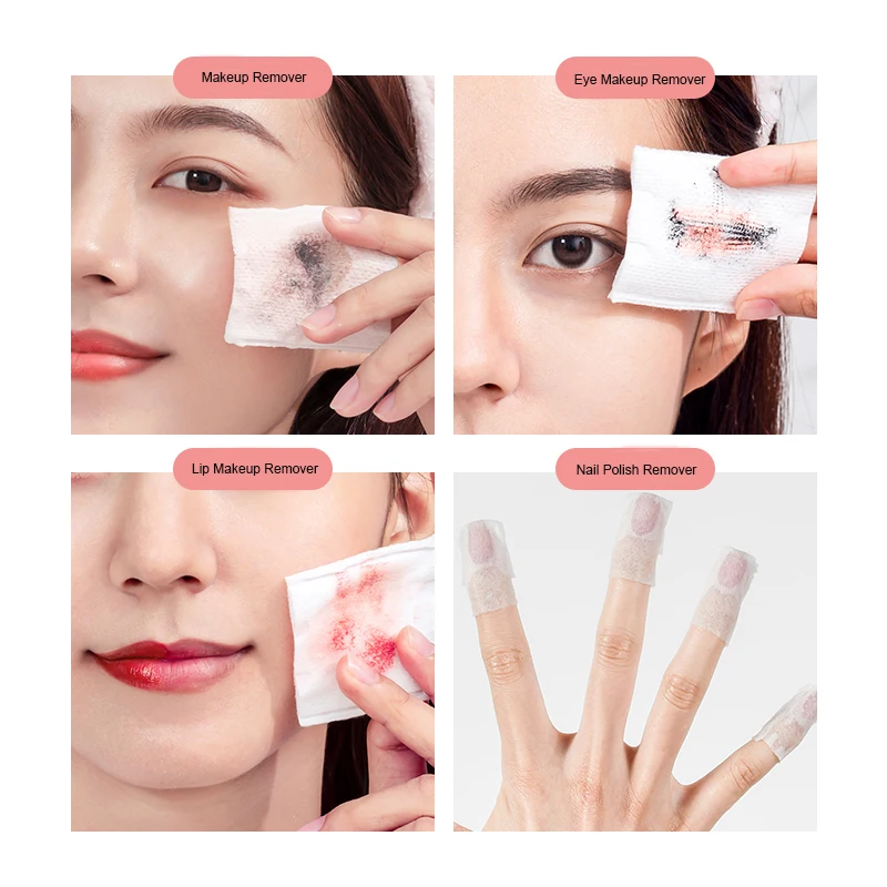 Purcotton Wholesale Cheap Printed Disposable Cosmetic Eye Makeup Remover Pads Cotton Pad Making Machine