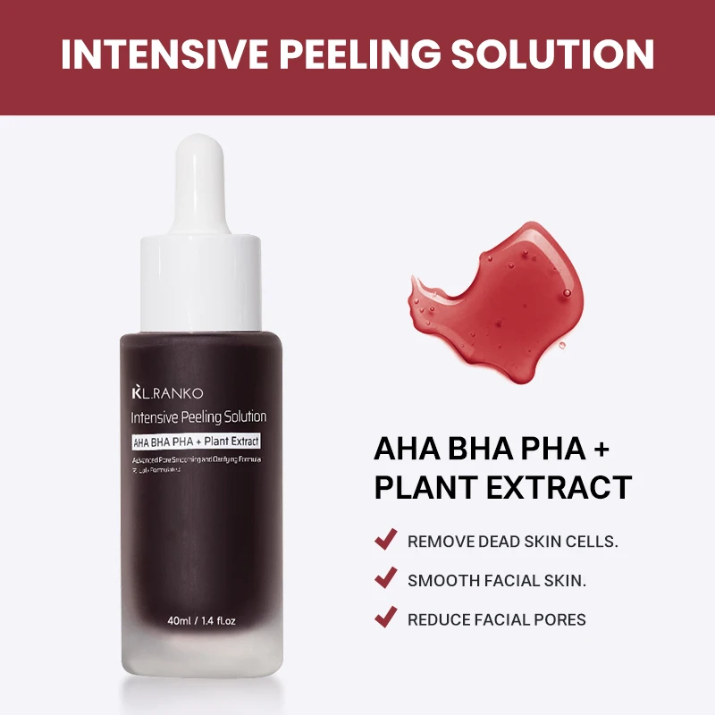 Private Label Fruit Acid Salicylic Acid Facial Serum Clean Pores Soft Exfoliation Deep Peeling Anti Acne Treatment Solution