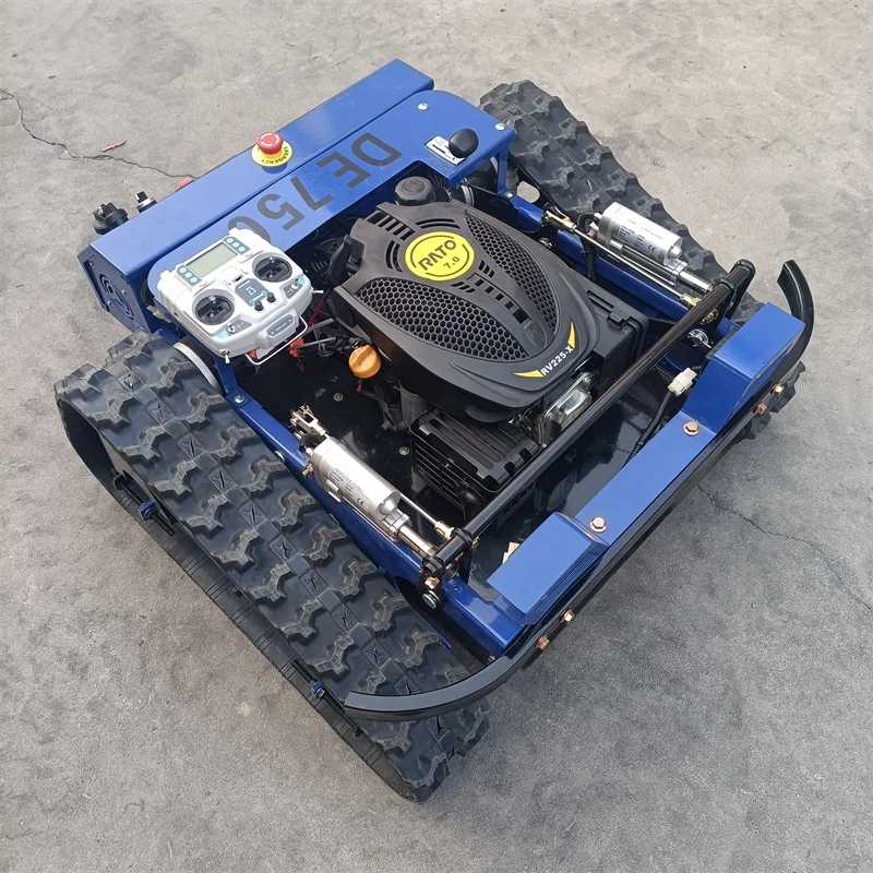 Remote control lawn mower, radio control slope moving machine, rubber track robot lawn mower equipment
