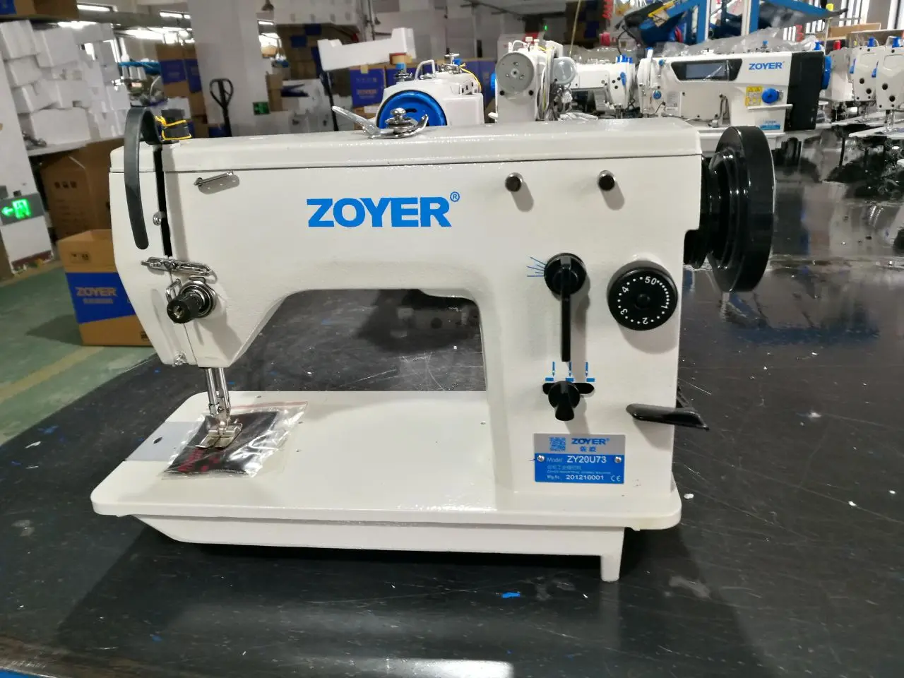ZY-20U series Long-arm Zigzag Zoyer Sewing Machine for garments, shoes and caps, leather articles and caps