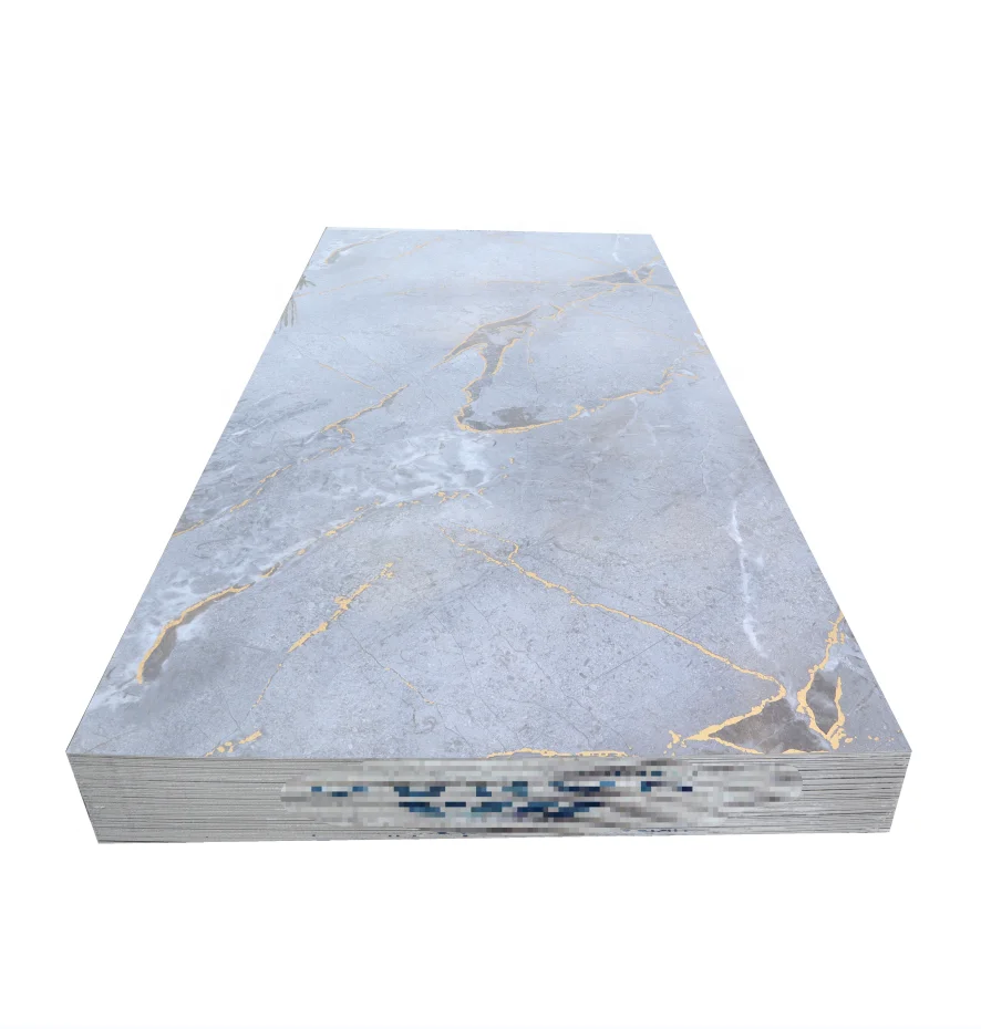Luxury golen PVC marble  products PVC composite boards interior decoration PVC wall panel UV marble