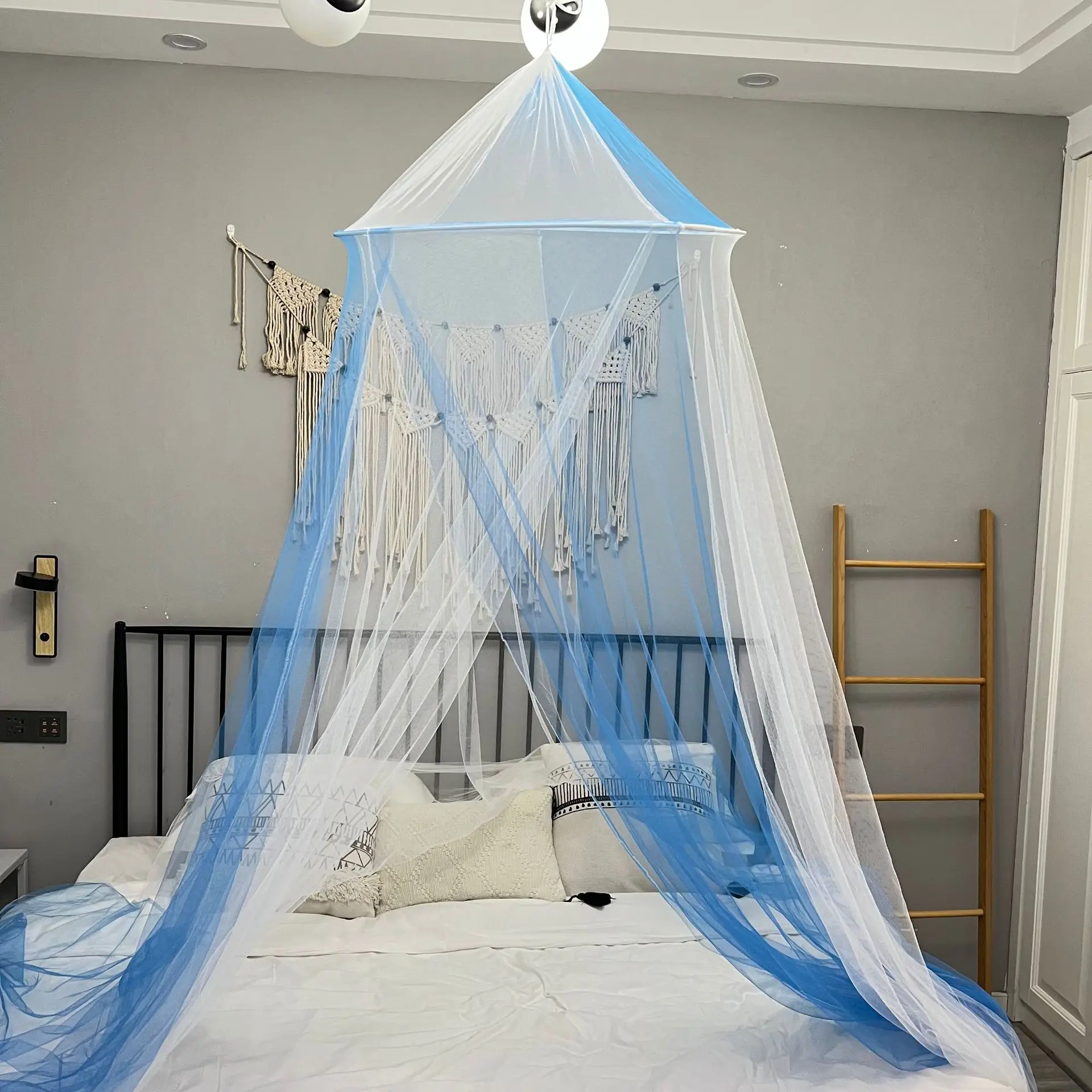 Suspended domed mosquito net mosquito net
