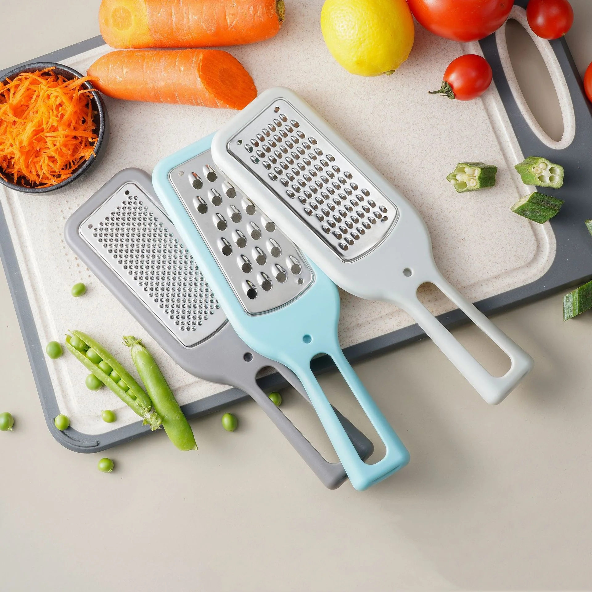 Plastic Handle Cheese Stainless Steel grater Potato cucumber garlic puree Kitchen utensils Grater Multi-functional for home use