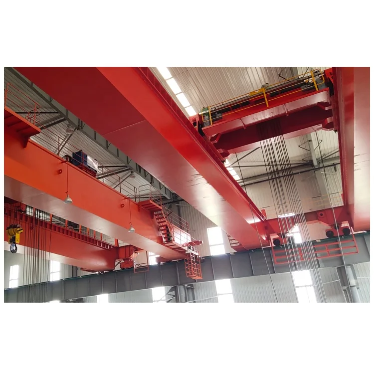 Heavy Duty A5 Workshop QD 160 / 50 ton european style 150 ton Double Girder Overhead Crane Remote Control Eot Bridge Crane price