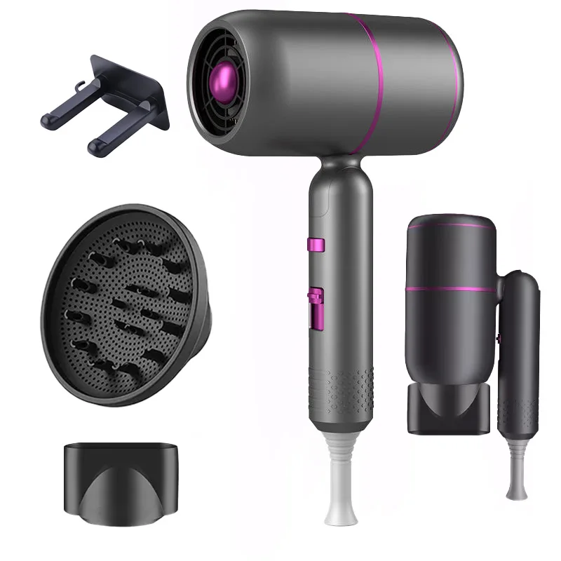 2000 Вт, высокоскоростной Профессиональный складной ионный фен для волос с диффузором, складной фен для путешествий