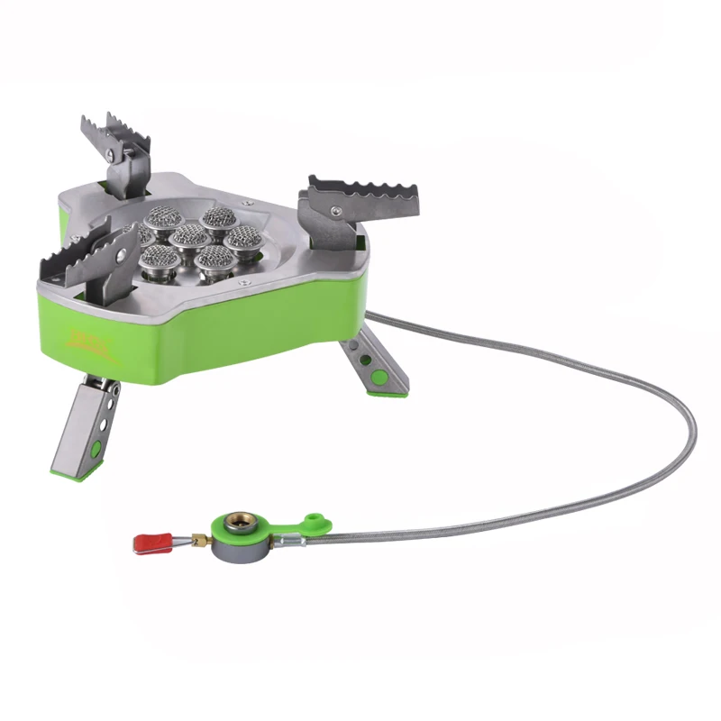 BRS-71 High Power Outdoor Camping Stove Equipment Hiking Cooking Picnic Foldable Stainless Steel Gas Stove With Seven Burners