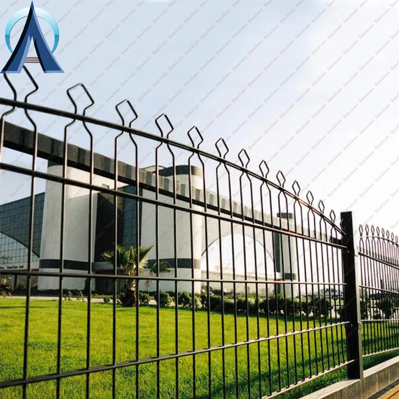 PVC Coated Metal Pyramid Mesh Decorative Fence Double Welded Wire Mesh Fencing Rebound Fencing System For Sports