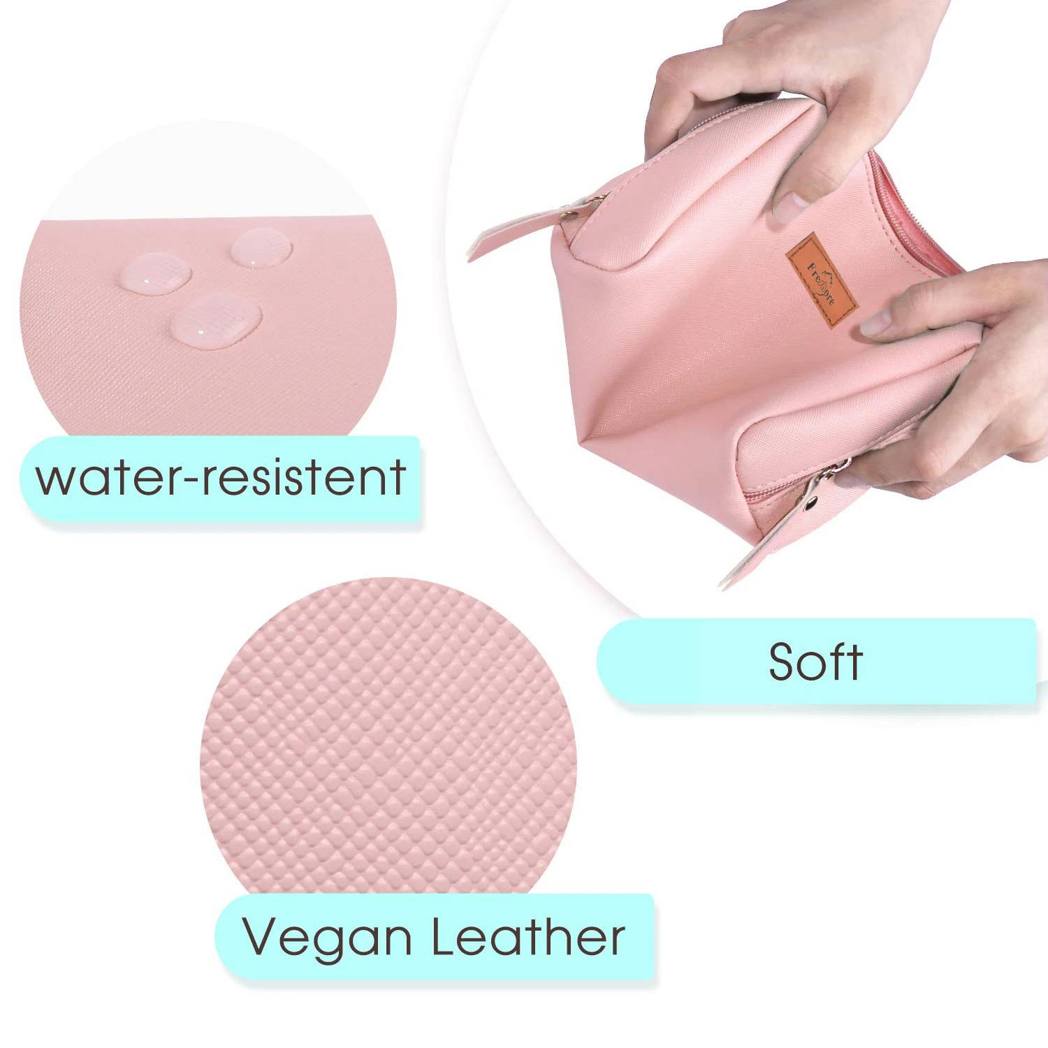 Large Wide-open Pouch for Women Purse Travel Makeup Cosmetic Bag  Women Purse for Toiletries Accessories Brushes