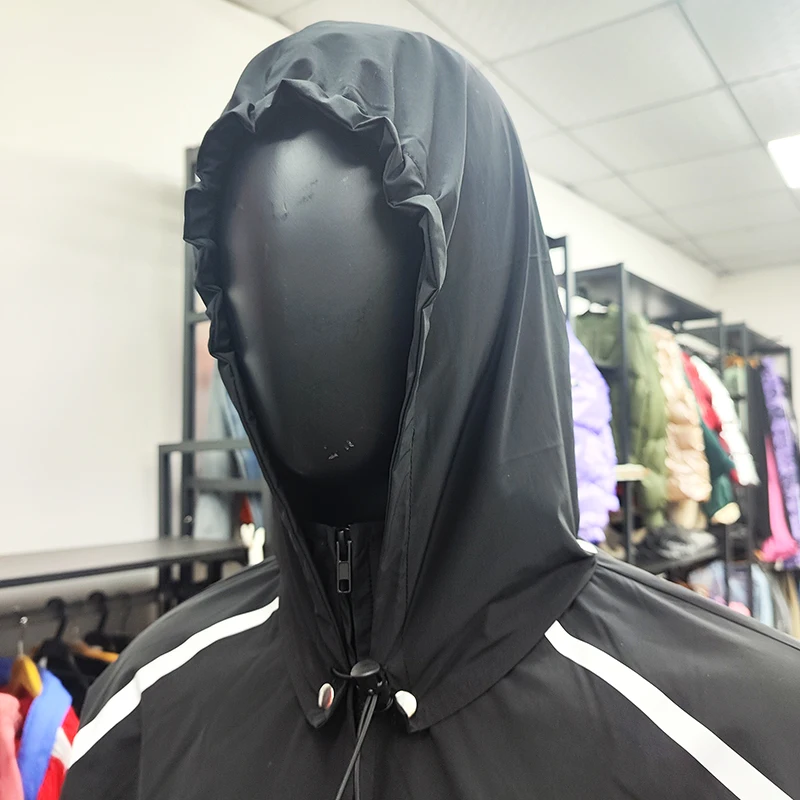 YSJY OEM ODM Streetwear Nylon Polyester Windbreaker Sporttswear Zipper Hoodie For Men