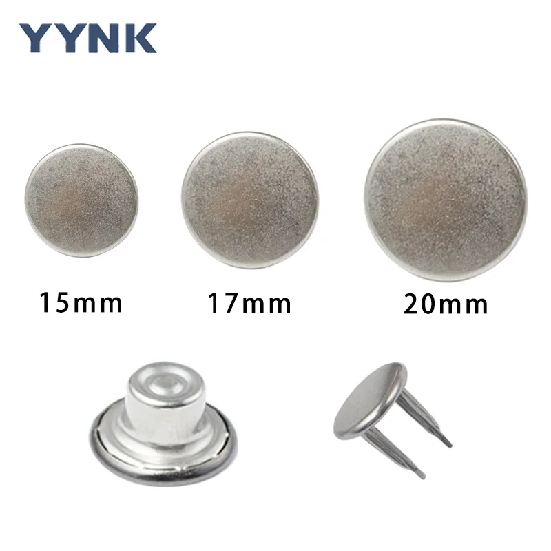 Factory Price 15MM 17MM 20MM Brass Jeans Button Metal Denim Button with Plastic Inside and Screw Nail for Jeans Pants