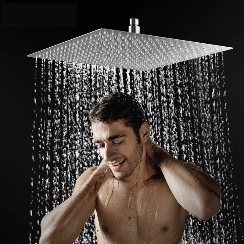 New Design High Pressure Bathroom Water Stainless Steel Shower Mixer Panel Ultra Thin Shower Head
