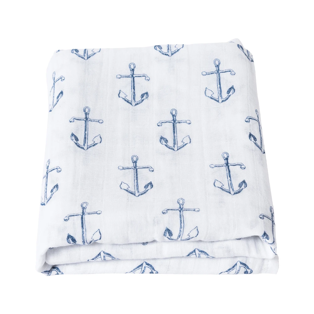 Custom Private Label Baby Swaddle Muslin 100% Cotton Blankets 3 Pack Muslin Wraps Blanket OEM Service 40 Unisex Floral Knitted