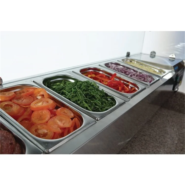 Commercial Refrigerated Salad Bar on Top of Counter