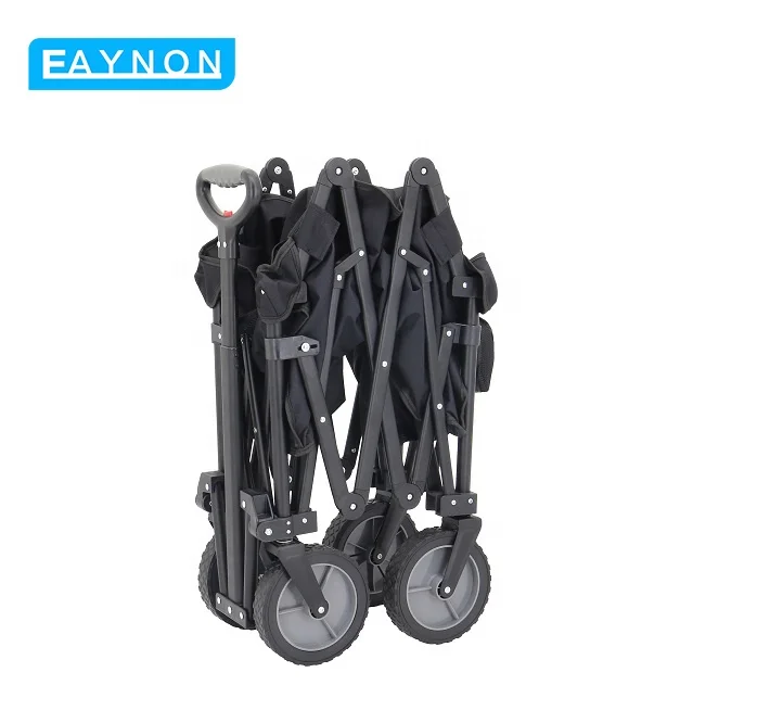 Eaynon Beach wagon Folding wagon Cargo Trolley Foldable Utility Trolley Multi Terrain Trailer Pull Outdoor Patio Garden Cart