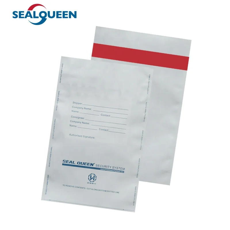 Customized Opaque Plastic Tamper Proof Deposit Bank Cash Security Tamper Evident Delivery Bag