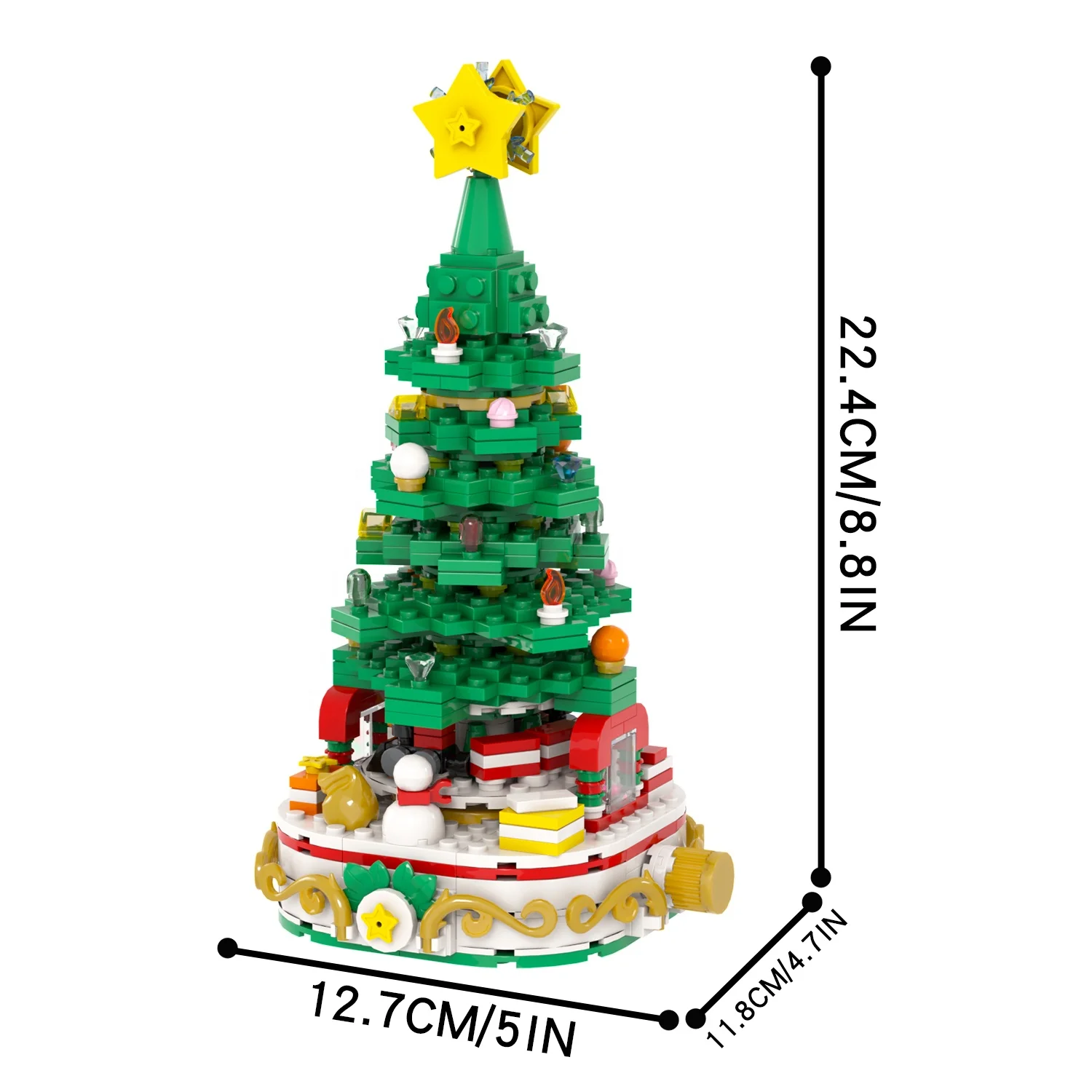 MOC1345 Christmas Tree Building Kits Stocking Decorative Ornaments Toys Building Bricks sets kids toys christima gift Ornaments