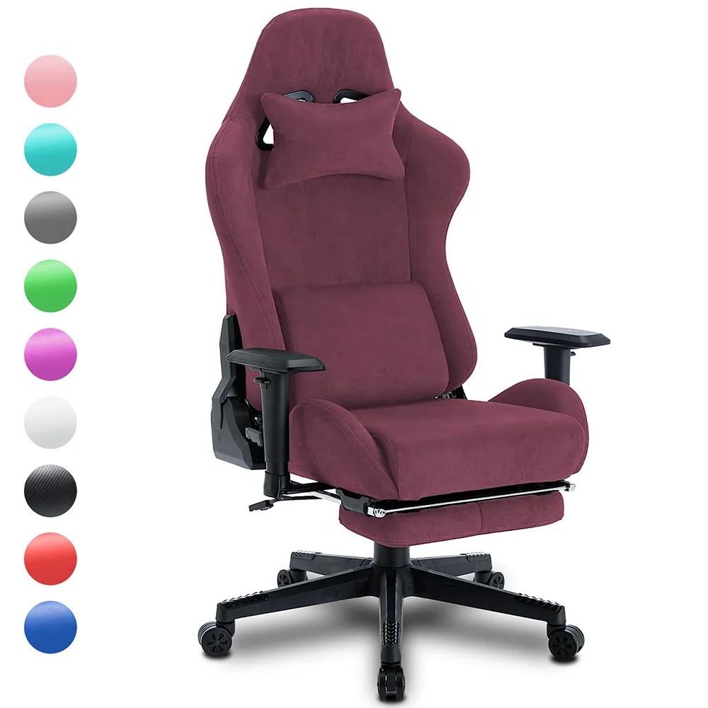 JL factory wholesale best pc heavy duty silla gaming fabric luxury red pro e-sports office gamer gaming chair with leg rest