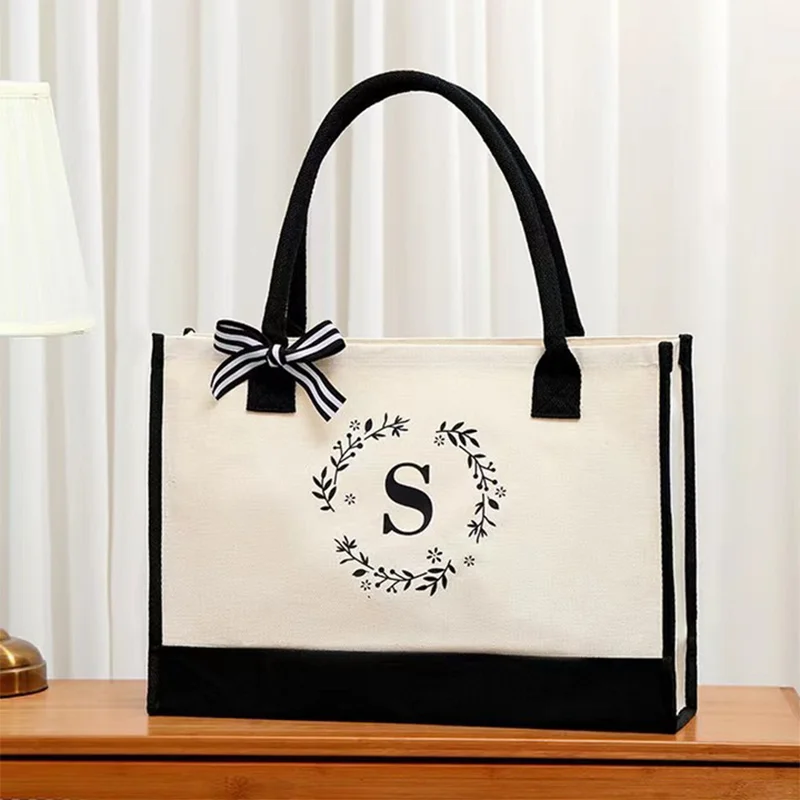 Custom Print Logo Handbag Reusable Canvas Shopping Tote Bag Fashion Embroidery Cotton Canvas Tote Bag