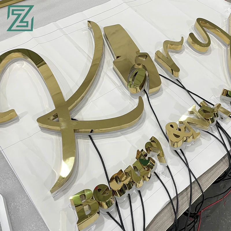 LED 3d alphabet letters stainless steel Lighting Acrylic Mini LED Channel Letter Sign
