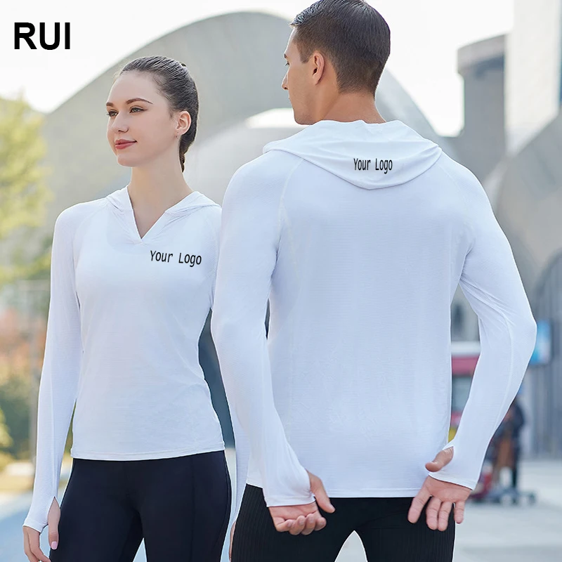 New OEM High Stretch Mens Zip Outdoor Fitness Athletic Quick Dry Workout Jacket With Thumb Holes Hooded