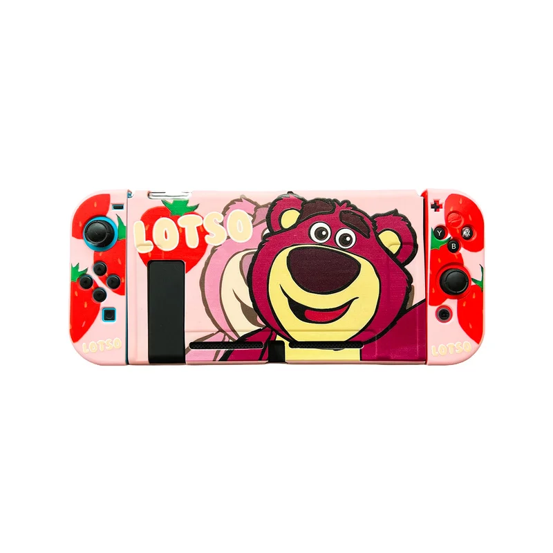 Cute Strawberry Bear Soft TPU PC Protective Cartoon Case For Nintendo Switch Game Card Case Console Accessories Cover Shell