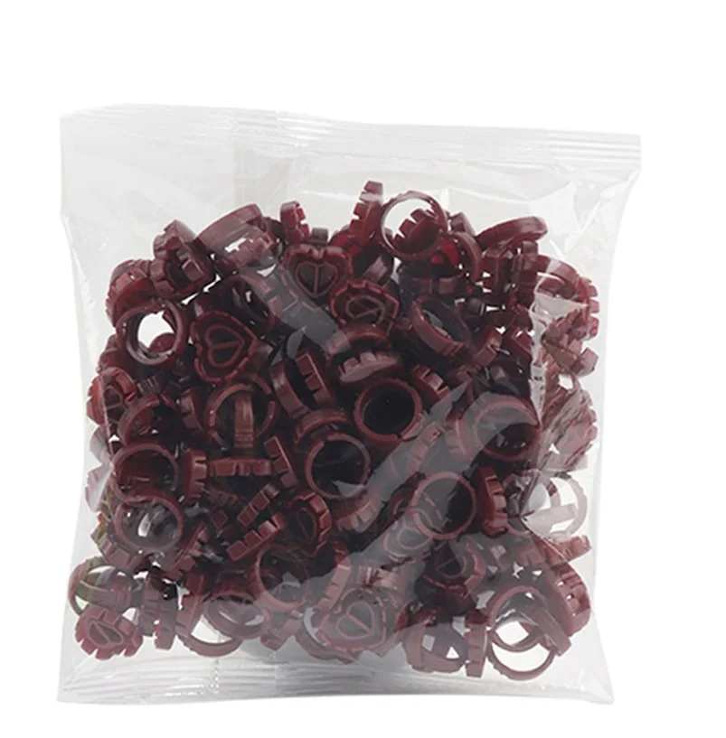 Wholesale price lash glue ring nude color lash accessories heart shape round shape lash extension supplies adhesive blossom cup