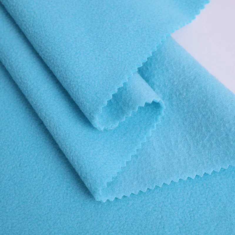 Fleece Polyester Textile Material Fabric, Knitting Weft 100% Polyester
