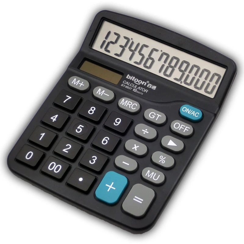 Custom Office Financial Function Tables Calculator 12-digit Electronic Calculator AA Battery Convenient Plastic Box for Lcd 837