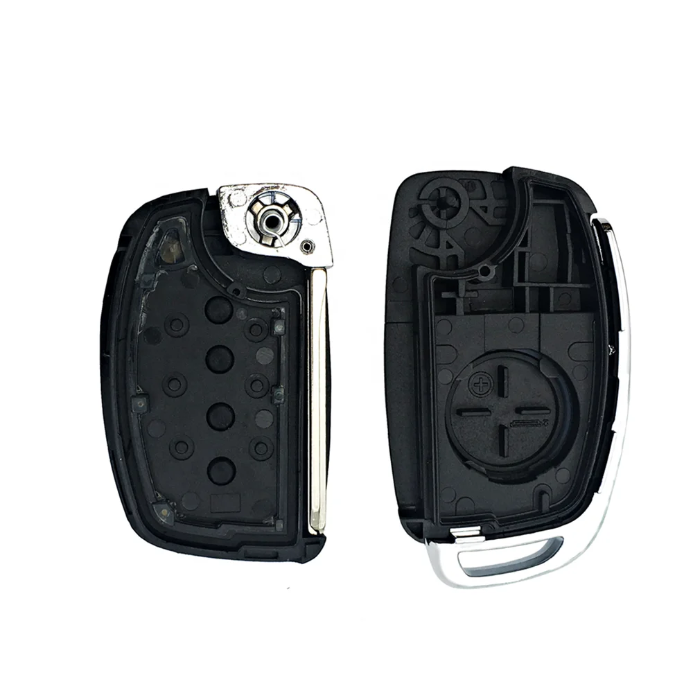 4 Buttons Flip Remote Key Shell Fob Cover Housing Fit For Hyundai i10 i20 i30 i35 i40 Genesis Auto Key